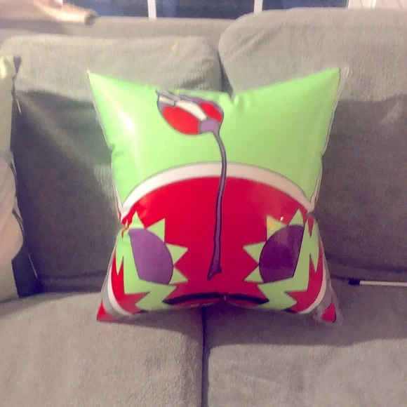 Peter Max inflatable clear vinyl pillow - unused